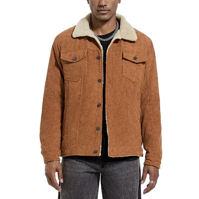 Herren-Knopfjacke mit Reverskragen