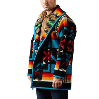 Herren-Jacke mit geometrischem Muster