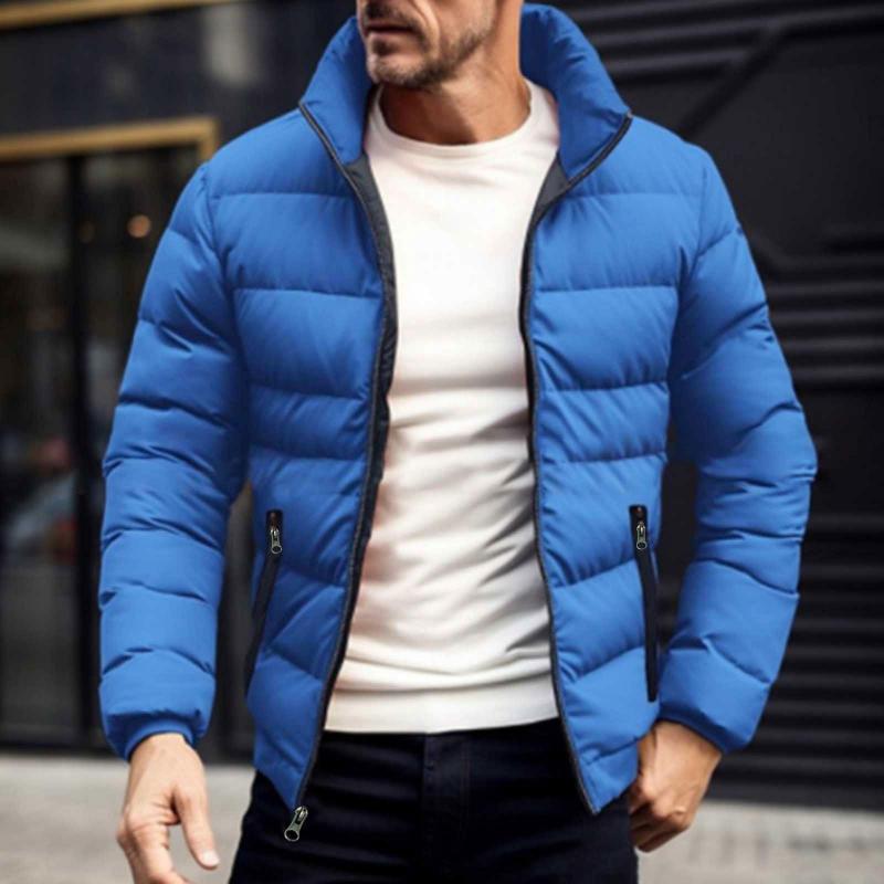 Gepolsterte Reißverschlussjacke mit Seitentaschen für Herren