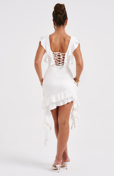 Elfenbein Rosalie Mini Kleid