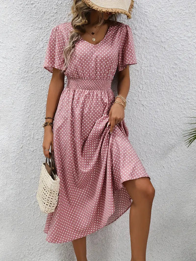 Gepunktetes Sommerkleid | Luftig & Feminin | Perfekt für sonnige Tage
