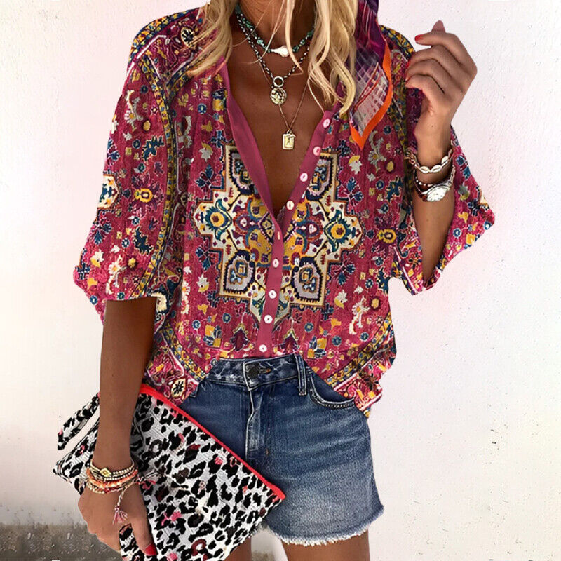 Felicia | Bluse mit Vintage-Druck
