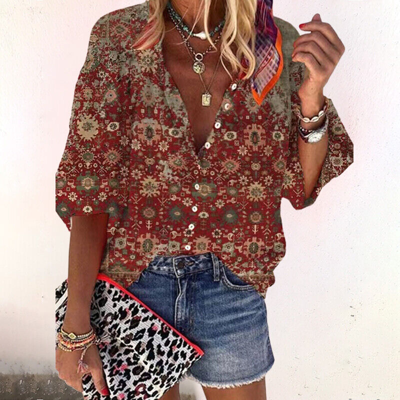 Felicia | Bluse mit Vintage-Druck