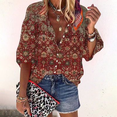 Felicia | Bluse mit Vintage-Druck