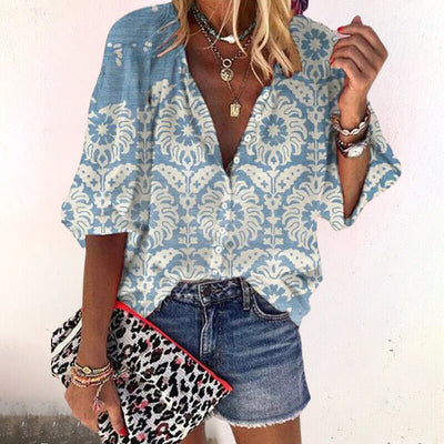 Felicia | Bluse mit Vintage-Druck
