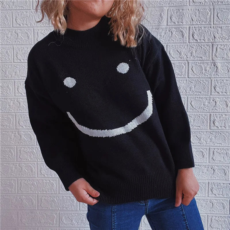 Evi | Lustige Smiley-Muster Langarmshirt für den Herbst