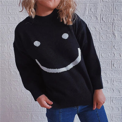 Evi | Lustige Smiley-Muster Langarmshirt für den Herbst
