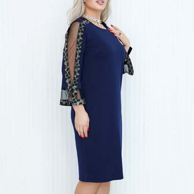 Kleid mit Spitzenärmeln | Transparente Details | Elegant und Feminin