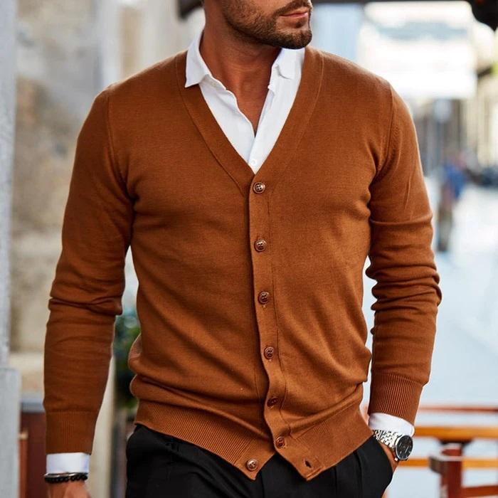 Bequeme Herren Strickjacke