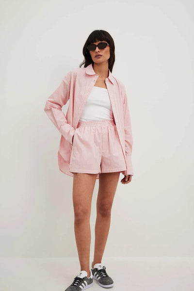Monika | Gestreiftes Shorts- & Blusenset