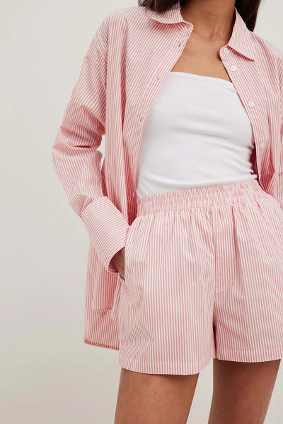 Monika | Gestreiftes Shorts- & Blusenset