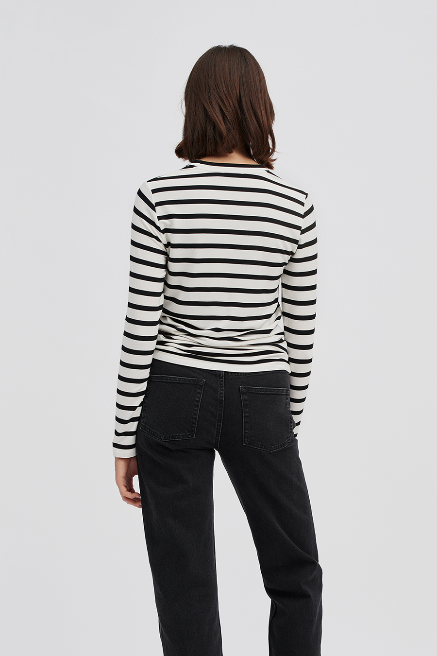 Thea | Klassisch gestreiftes Langarmshirt