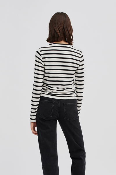 Thea | Klassisch gestreiftes Langarmshirt