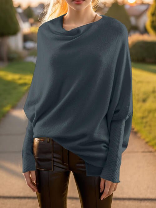 Amelia – Drapierter Damenpullover