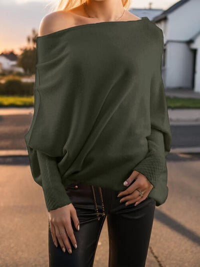 Amelia – Drapierter Damenpullover