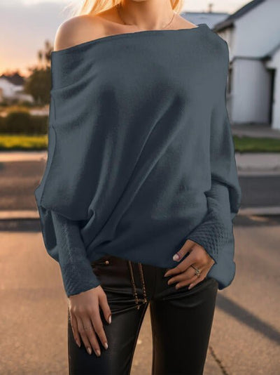 Amelia – Drapierter Damenpullover