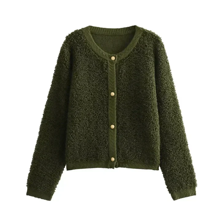 Kuscheliger Teddy-Cardigan | Weiches Material | Perfekt für kalte Tage