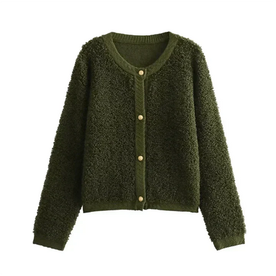 Kuscheliger Teddy-Cardigan | Weiches Material | Perfekt für kalte Tage