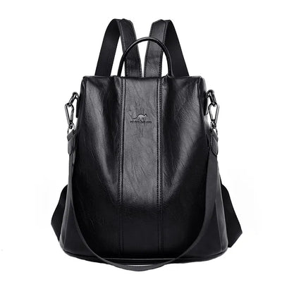 Lederrucksack mit mehreren Fächern