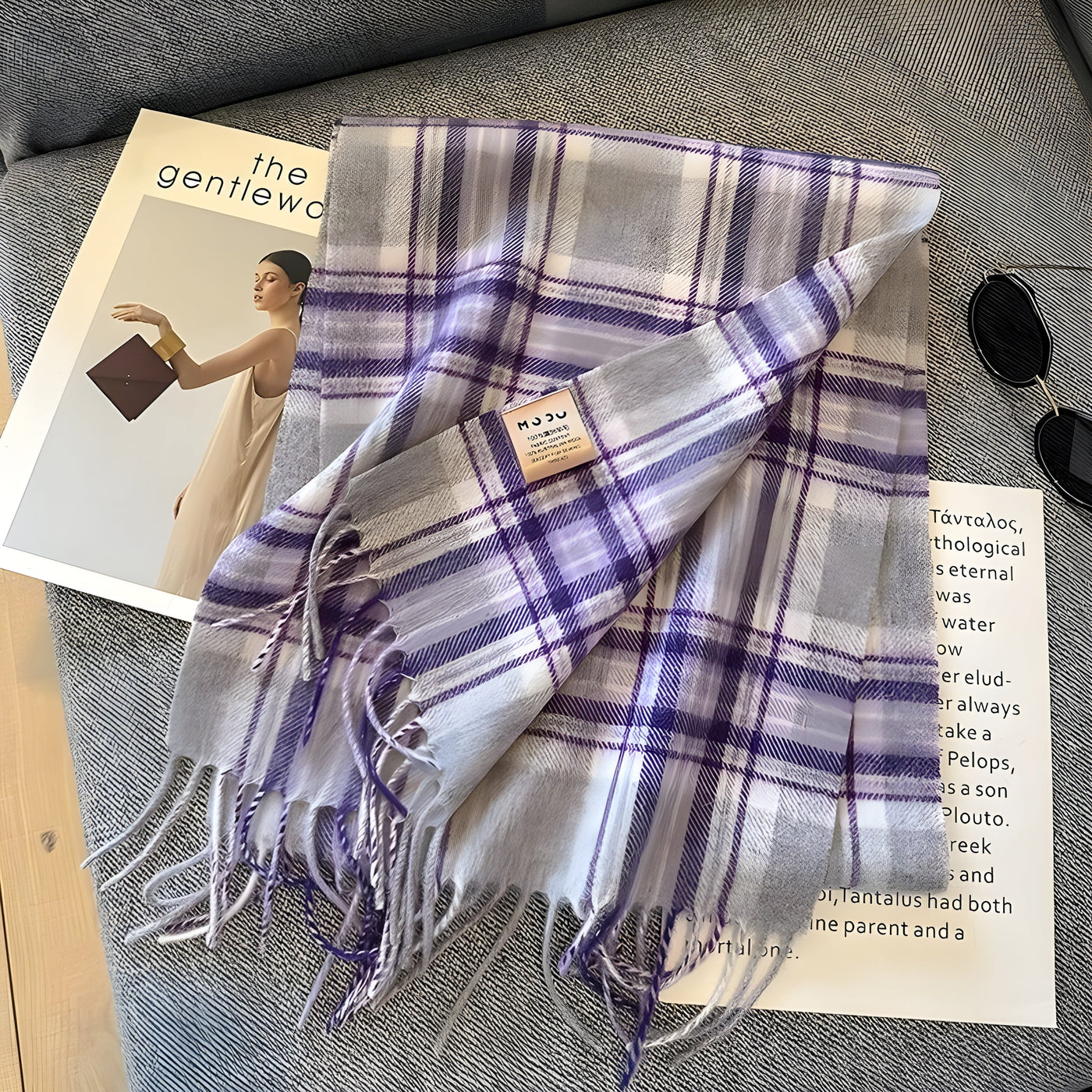 Ava | Stilvoller Damen-Winterschal aus britisch kariertem Kaschmir