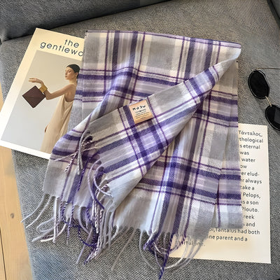 Ava | Stilvoller Damen-Winterschal aus britisch kariertem Kaschmir