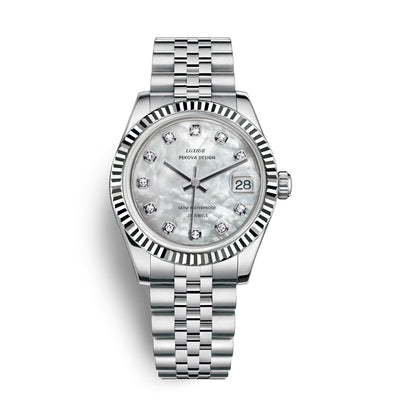 Klassische Edelstahl Armbanduhr Nr. 296