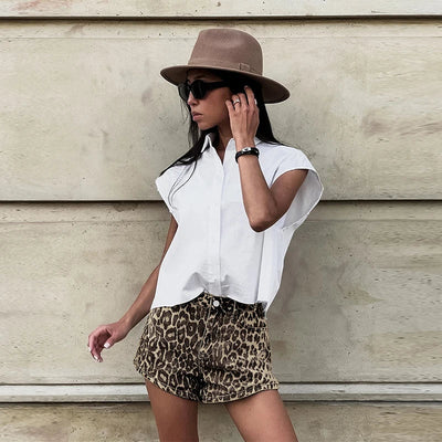 Venetia® | Lucie Retro Damen-Shorts mit Leopardenmuster