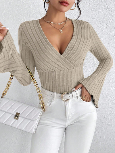 Carina | Chic Bequeme V-Ausschnitt Top