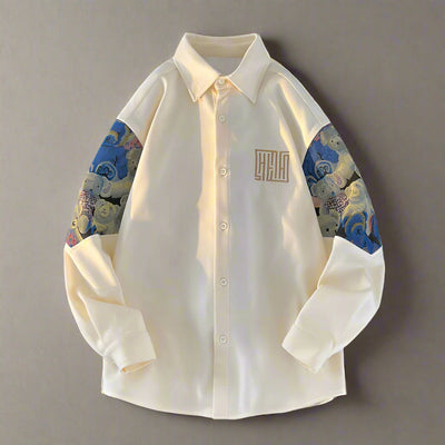 Dennis | Retro-inspirierte Hemdjacke mit gesticktem Bären