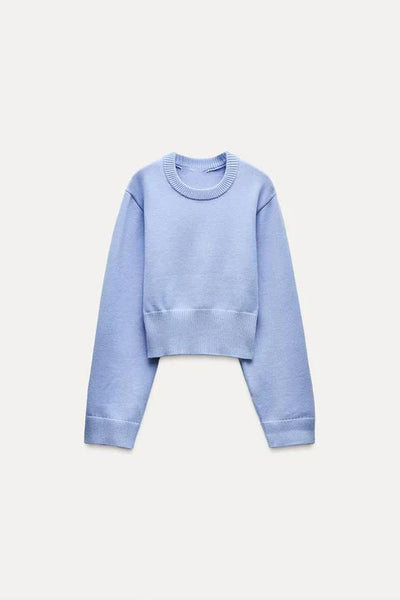 Ava™ Cropped Strickpullover